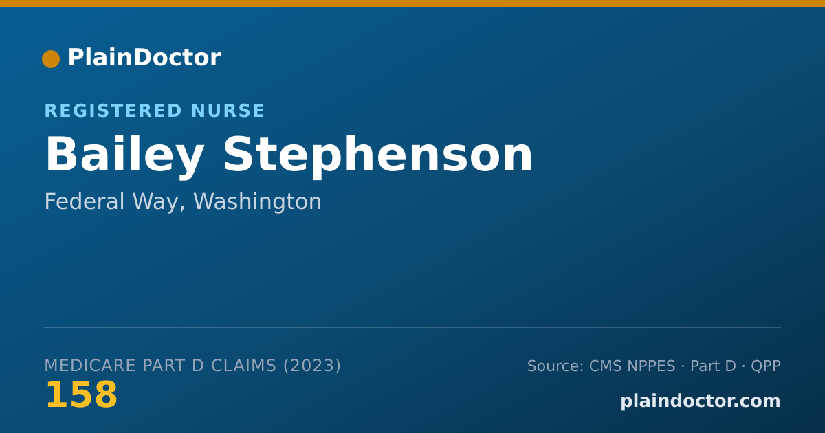 Shareable card for Bailey Stephenson - Registered Nurse, Federal Way, WA