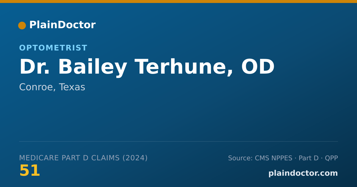 Shareable card for Bailey Terhune, OD - Optometrist, Conroe, TX