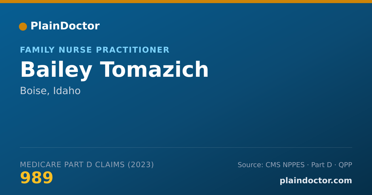 Shareable card for Bailey Tomazich - Family Nurse Practitioner, Boise, ID