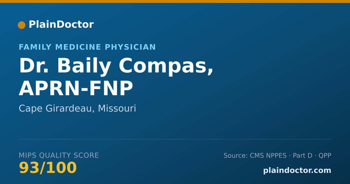Shareable card for Baily Compas, APRN-FNP - Family Medicine Physician, Cape Girardeau, MO