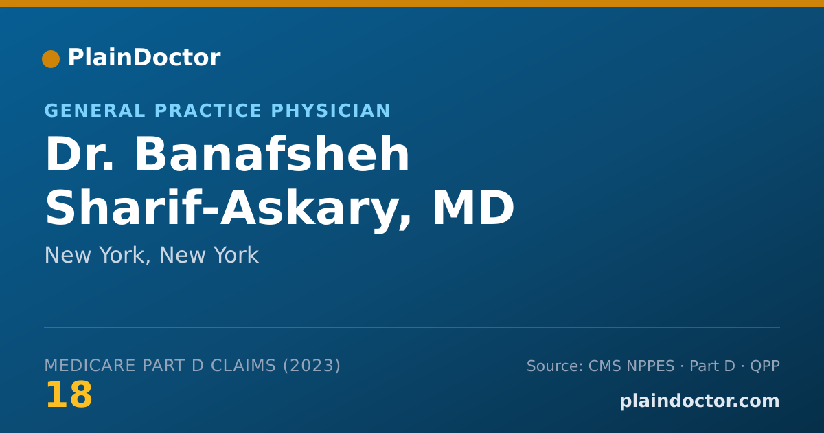 Shareable card for Banafsheh Sharif-Askary, MD - General Practice Physician, New York, NY