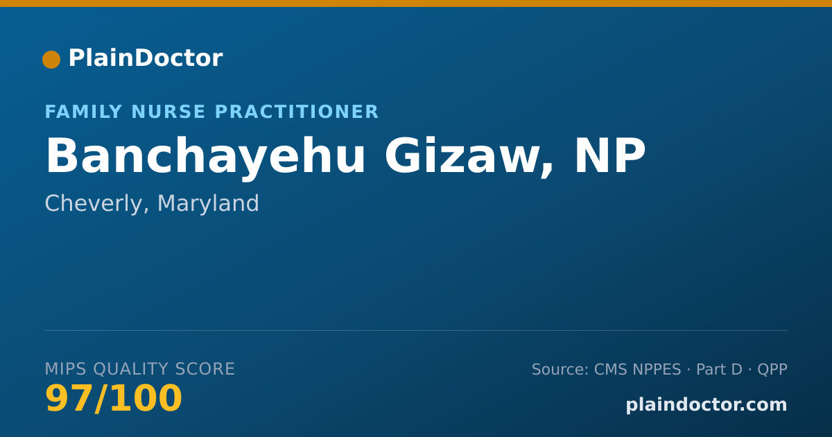 Shareable card for Banchayehu Gizaw, NP - Family Nurse Practitioner, Cheverly, MD