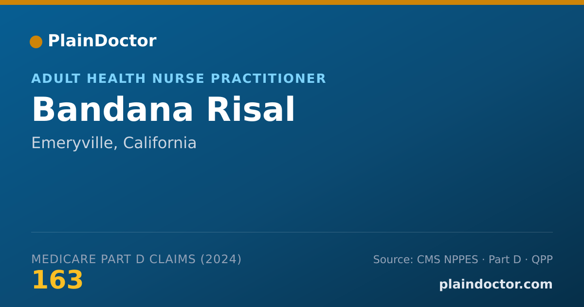 Shareable card for Bandana Risal - Adult Health Nurse Practitioner, Emeryville, CA