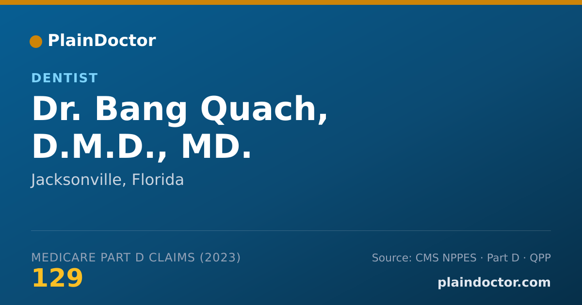 Shareable card for Bang Quach, D.M.D., MD. - Dentist, Jacksonville, FL