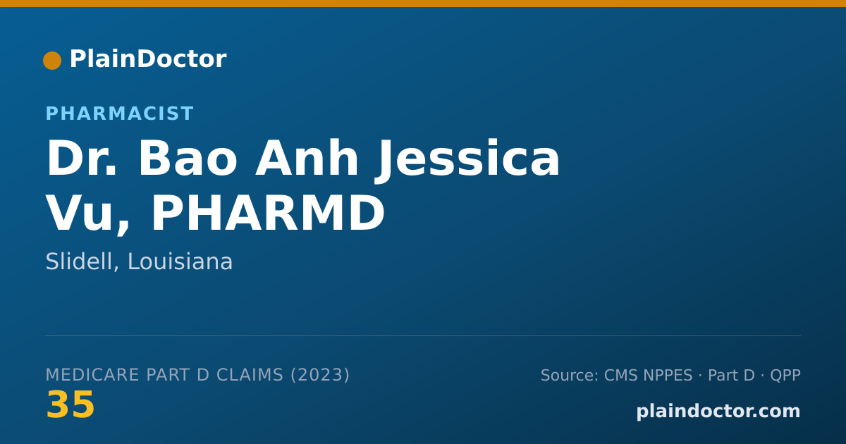 Shareable card for Bao Anh Jessica Vu, PHARMD - Pharmacist, Slidell, LA