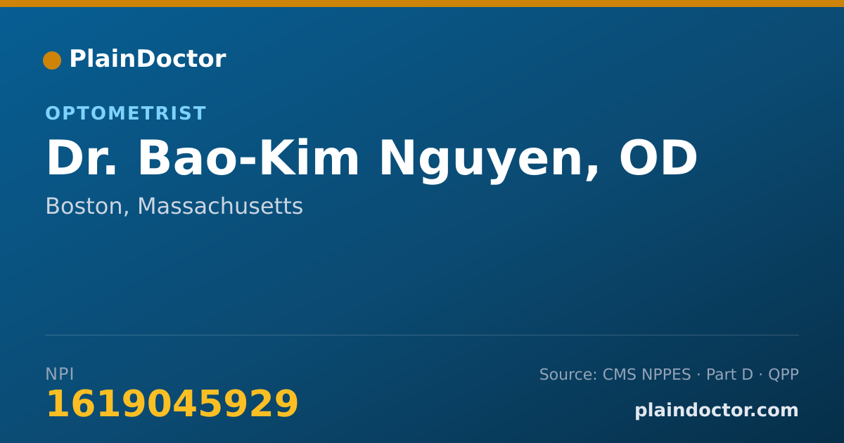 Shareable card for Bao-Kim Nguyen, OD - Optometrist, Boston, MA