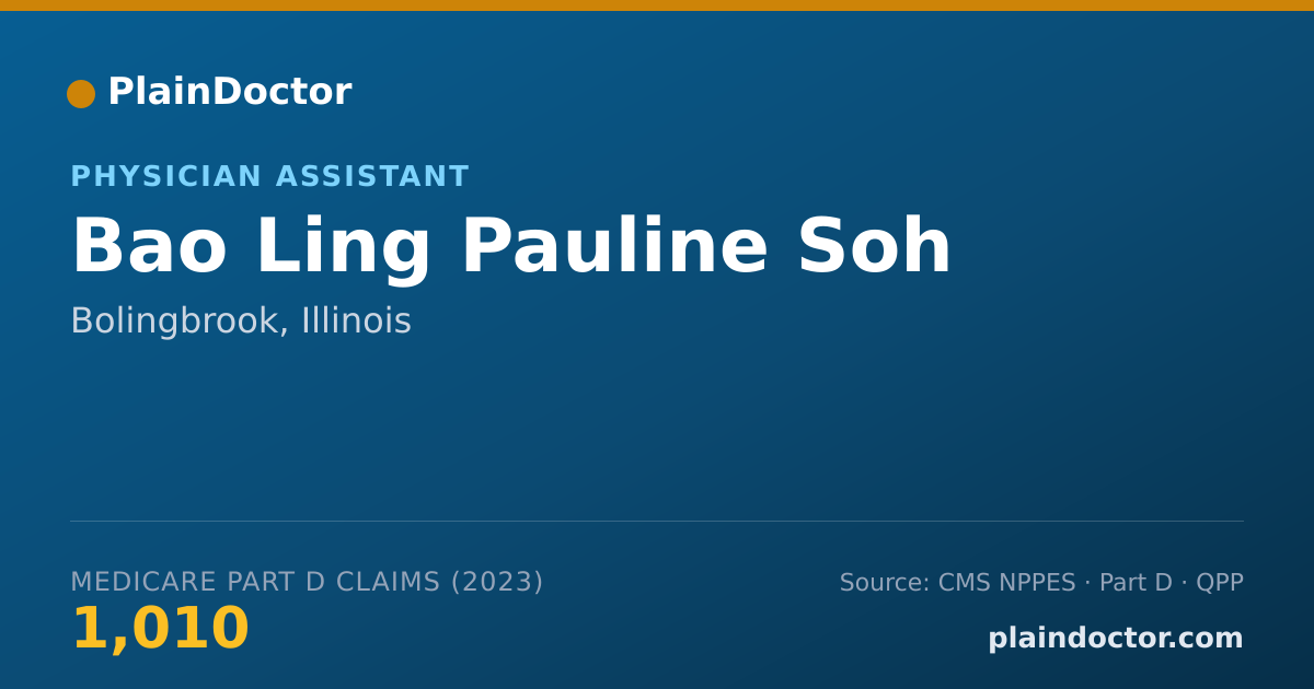 Shareable card for Bao Ling Pauline Soh - Physician Assistant, Bolingbrook, IL