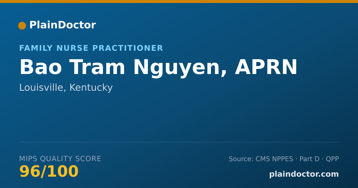 Shareable card for Bao Tram Nguyen, APRN - Family Nurse Practitioner, Louisville, KY