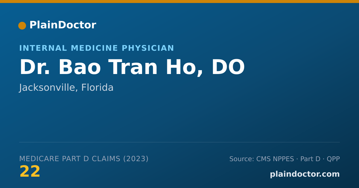 Shareable card for Bao Tran Ho, DO - Internal Medicine Physician, Jacksonville, FL