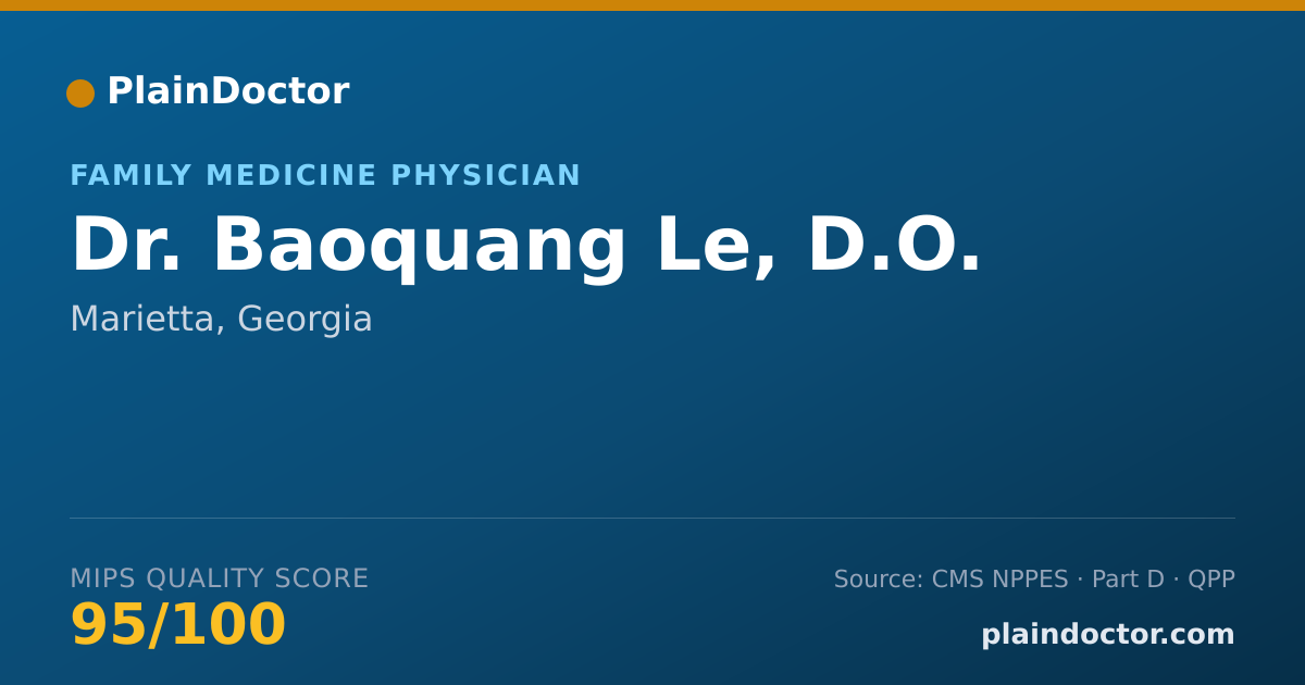Shareable card for Baoquang Le, D.O. - Family Medicine Physician, Marietta, GA