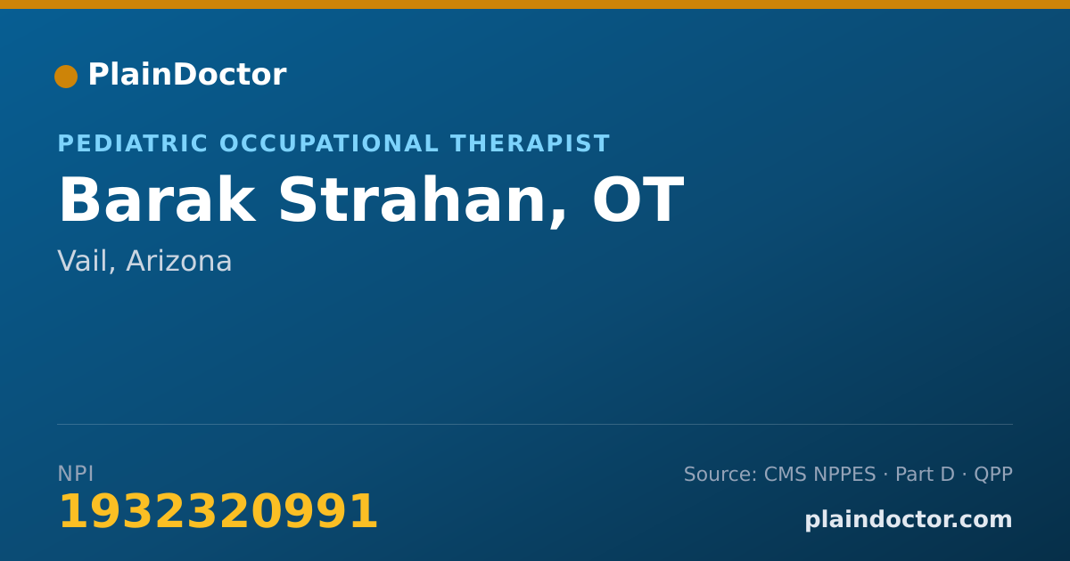 Shareable card for Barak Strahan, OT - Pediatric Occupational Therapist, Vail, AZ