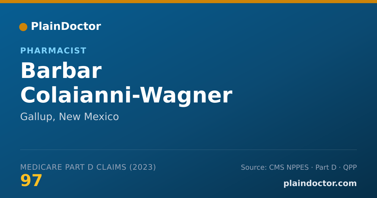 Shareable card for Barbar Colaianni-Wagner - Pharmacist, Gallup, NM