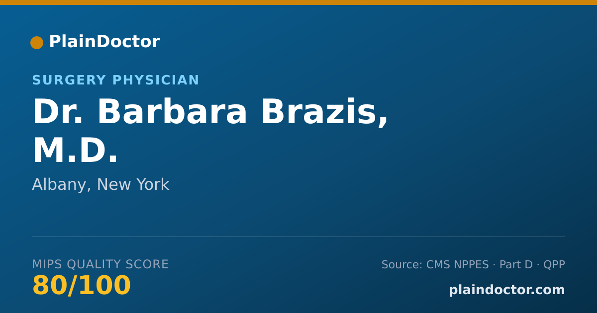 Shareable card for Barbara Brazis, M.D. - Surgery Physician, Albany, NY