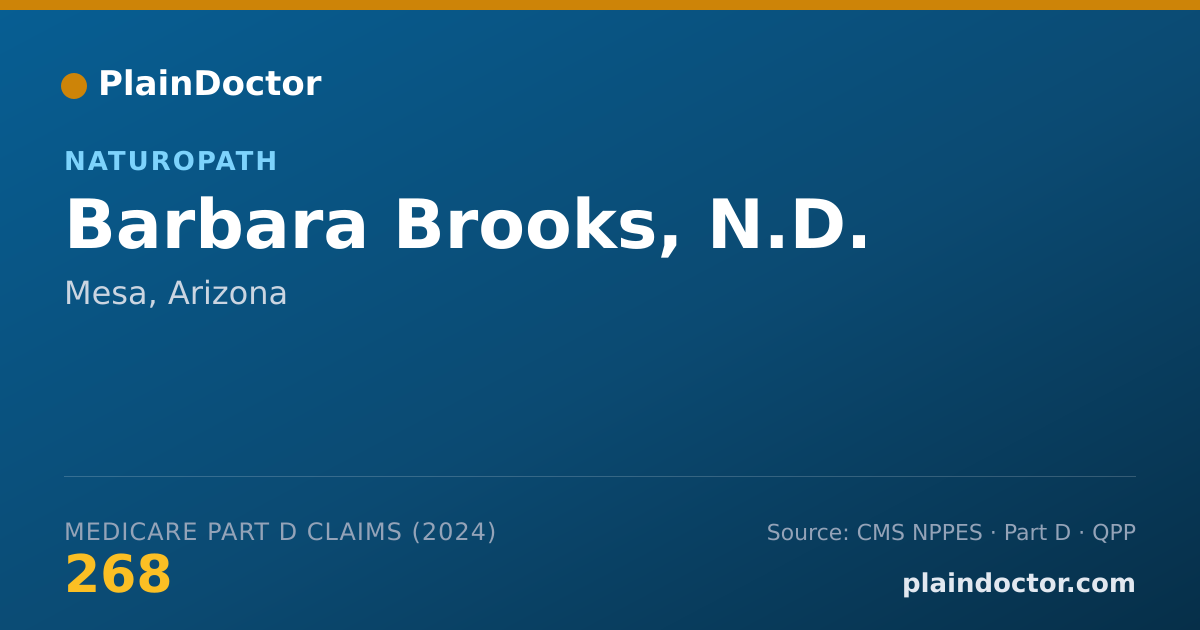Shareable card for Barbara Brooks, N.D. - Naturopath, Mesa, AZ