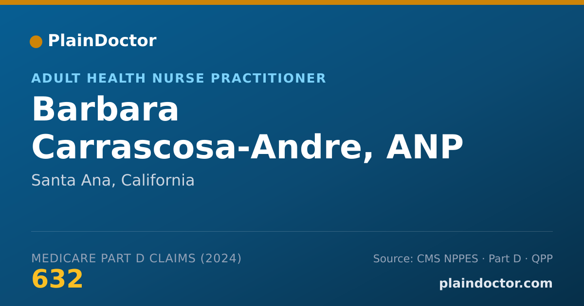 Shareable card for Barbara Carrascosa-Andre, ANP - Adult Health Nurse Practitioner, Santa Ana, CA