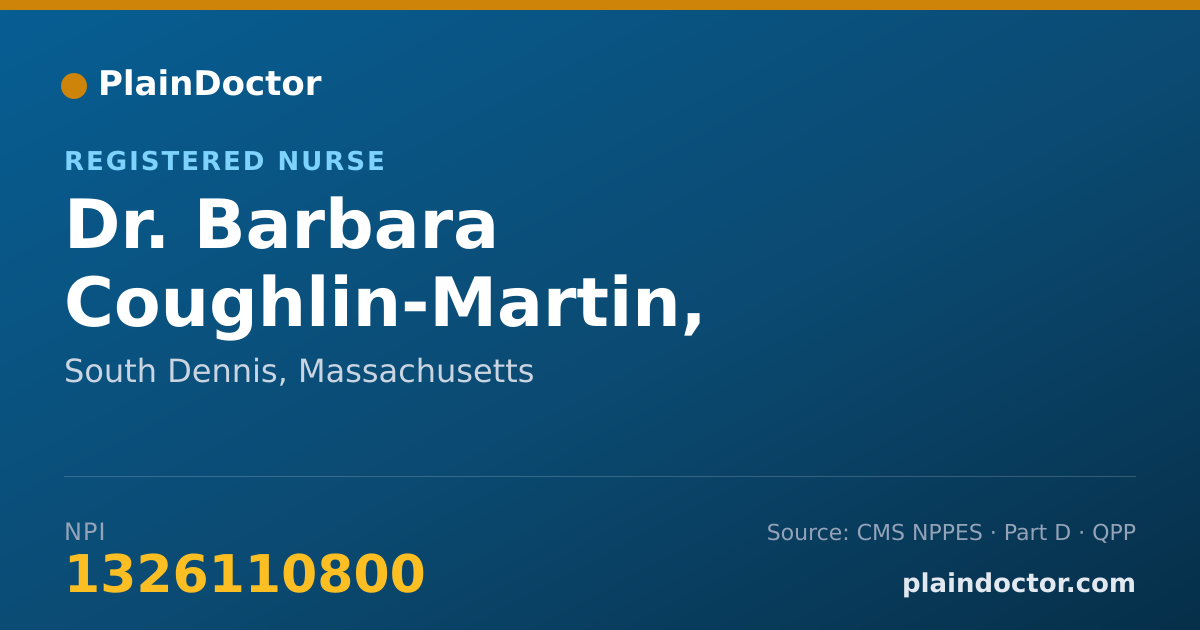 Shareable card for Barbara Coughlin-Martin, RN,LCMT - Registered Nurse, South Dennis, MA