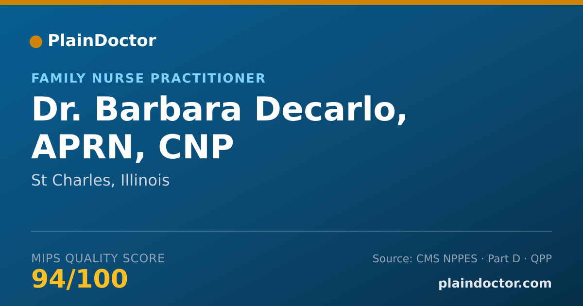 Shareable card for Barbara Decarlo, APRN, CNP - Family Nurse Practitioner, St Charles, IL