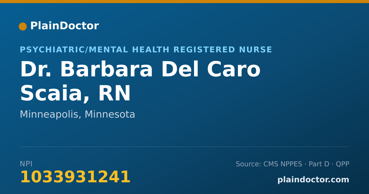 Shareable card for Barbara Del Caro Scaia, RN - Psychiatric/Mental Health Registered Nurse, Minneapolis, MN