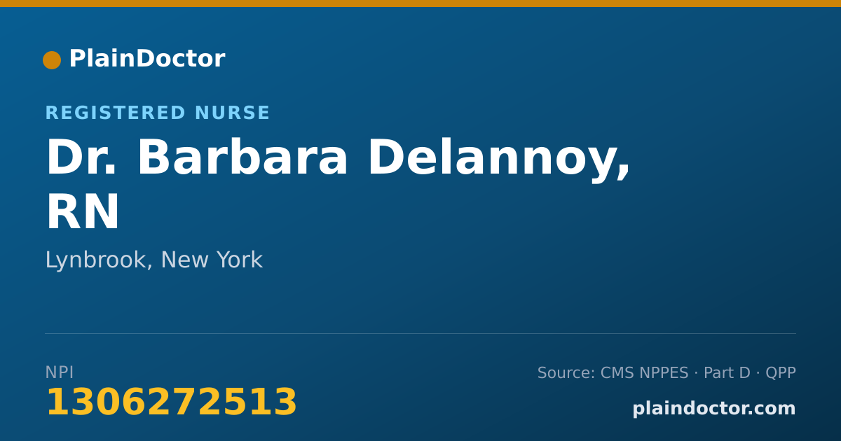 Shareable card for Barbara Delannoy, RN - Registered Nurse, Lynbrook, NY