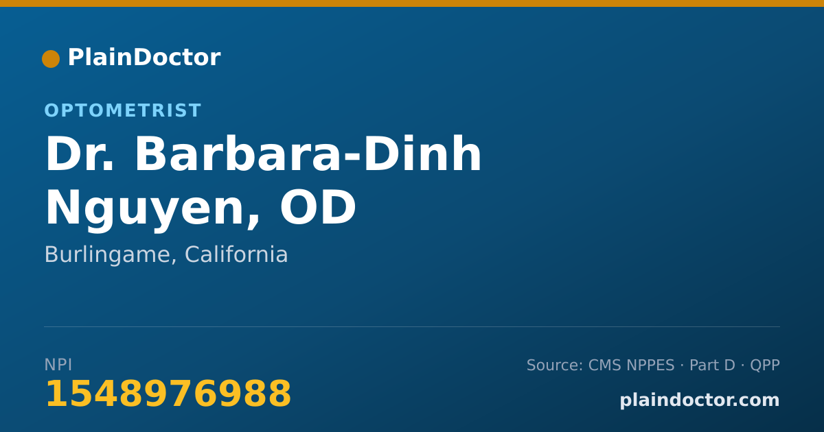 Shareable card for Barbara-Dinh Nguyen, OD - Optometrist, Burlingame, CA