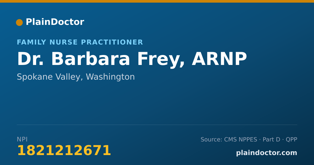 Shareable card for Barbara Frey, ARNP - Family Nurse Practitioner, Spokane Valley, WA