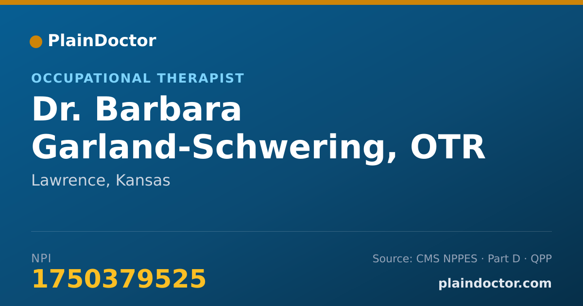 Shareable card for Barbara Garland-Schwering, OTR - Occupational Therapist, Lawrence, KS