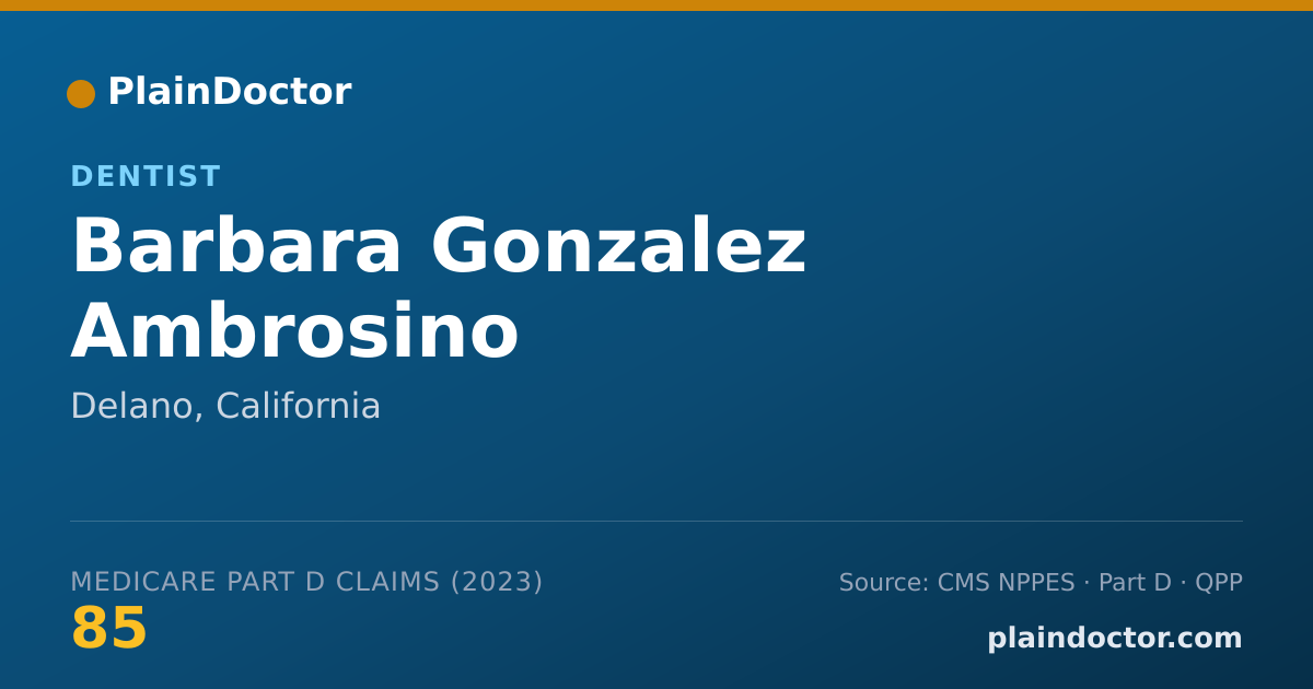 Shareable card for Barbara Gonzalez Ambrosino - Dentist, Delano, CA