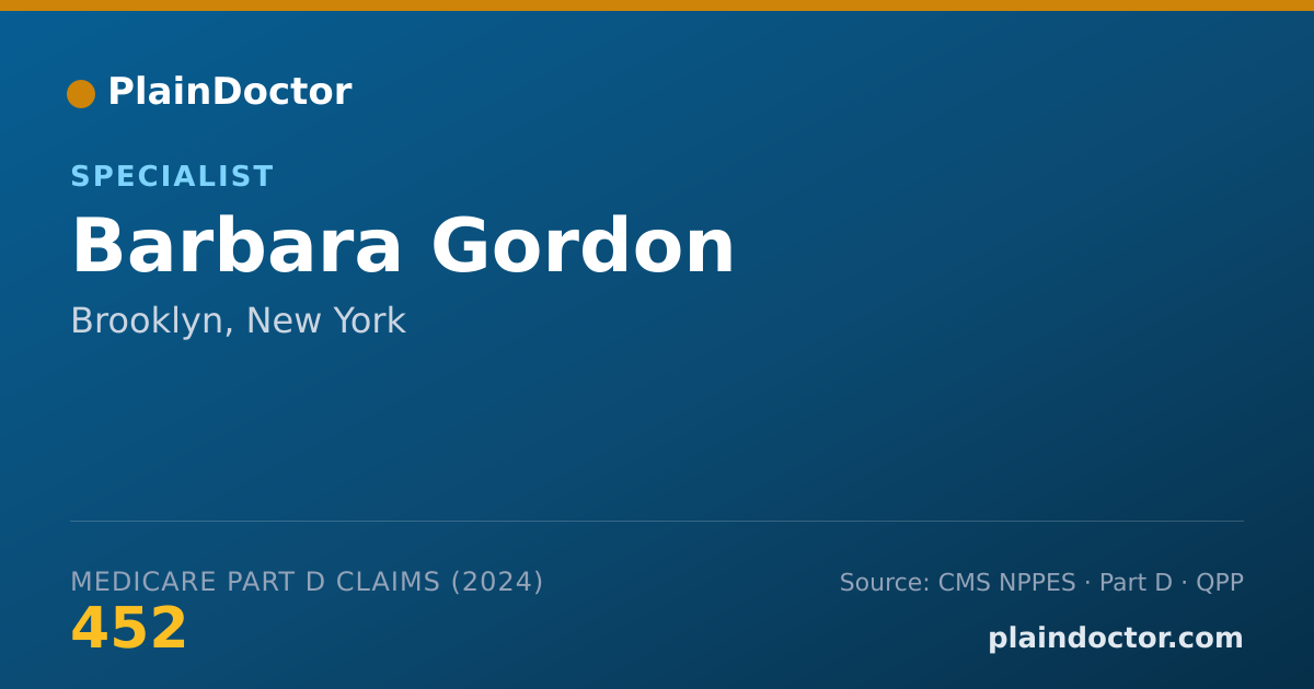 Shareable card for Barbara Gordon - Specialist, Brooklyn, NY