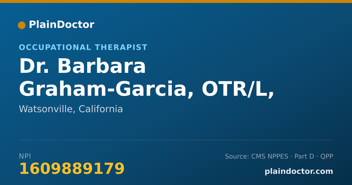 Shareable card for Barbara Graham-Garcia, OTR/L, CHT - Occupational Therapist, Watsonville, CA