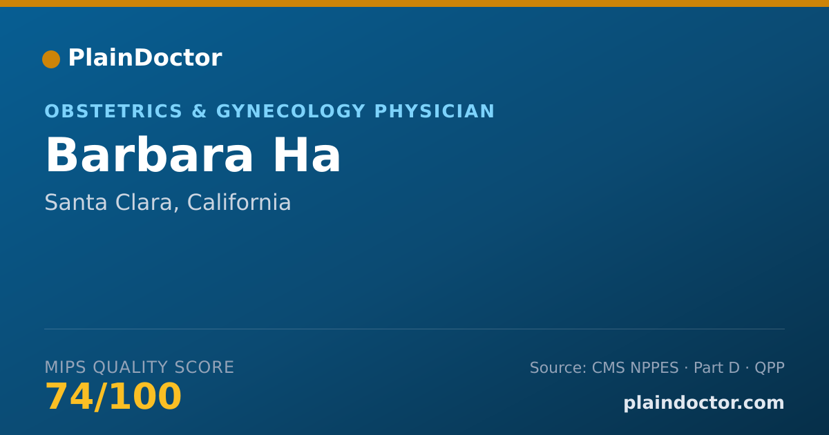 Shareable card for Barbara Ha - Obstetrics & Gynecology Physician, Santa Clara, CA