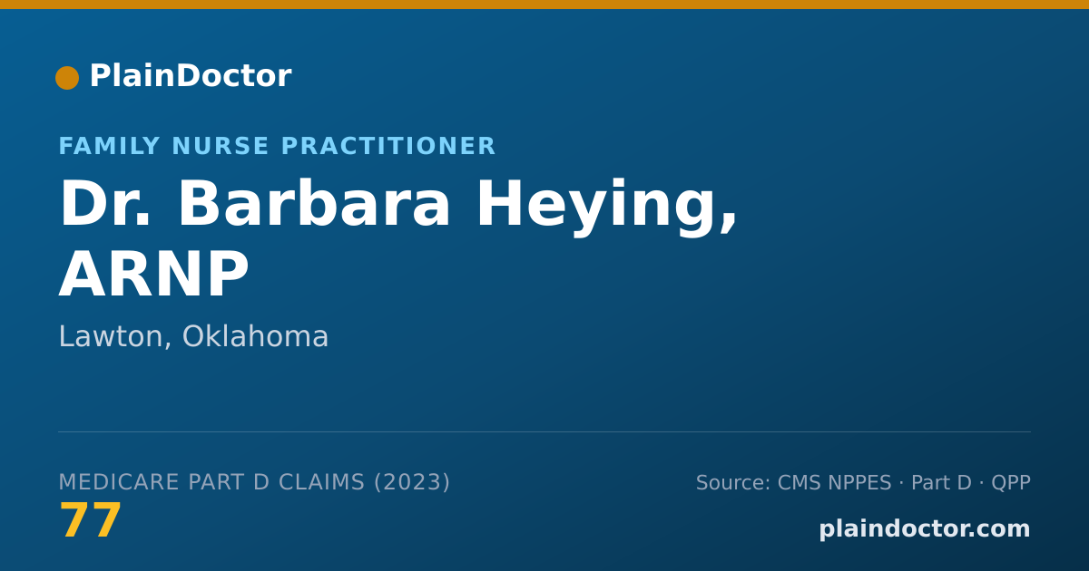 Shareable card for Barbara Heying, ARNP - Family Nurse Practitioner, Lawton, OK