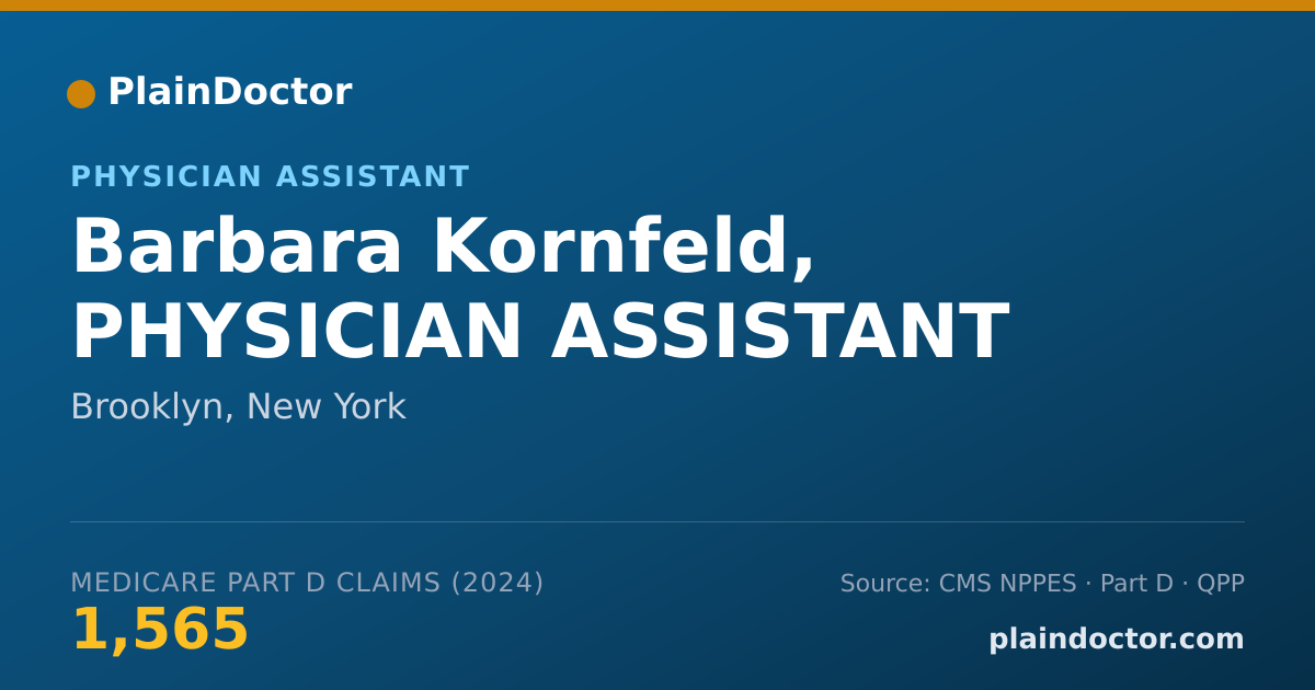 Shareable card for Barbara Kornfeld, PHYSICIAN ASSISTANT - Physician Assistant, Brooklyn, NY