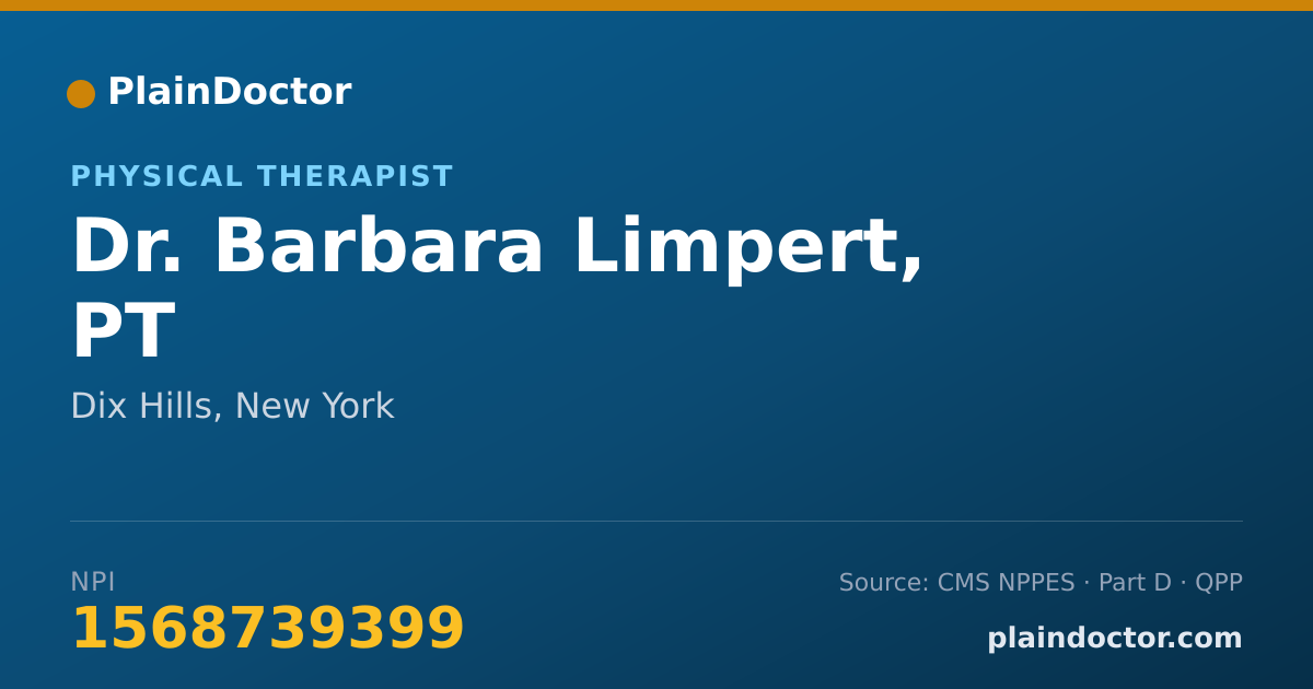 Shareable card for Barbara Limpert, PT - Physical Therapist, Dix Hills, NY