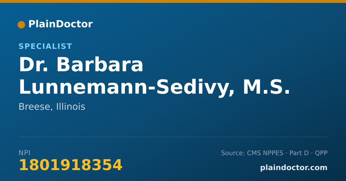 Shareable card for Barbara Lunnemann-Sedivy, M.S. ED. - Specialist, Breese, IL