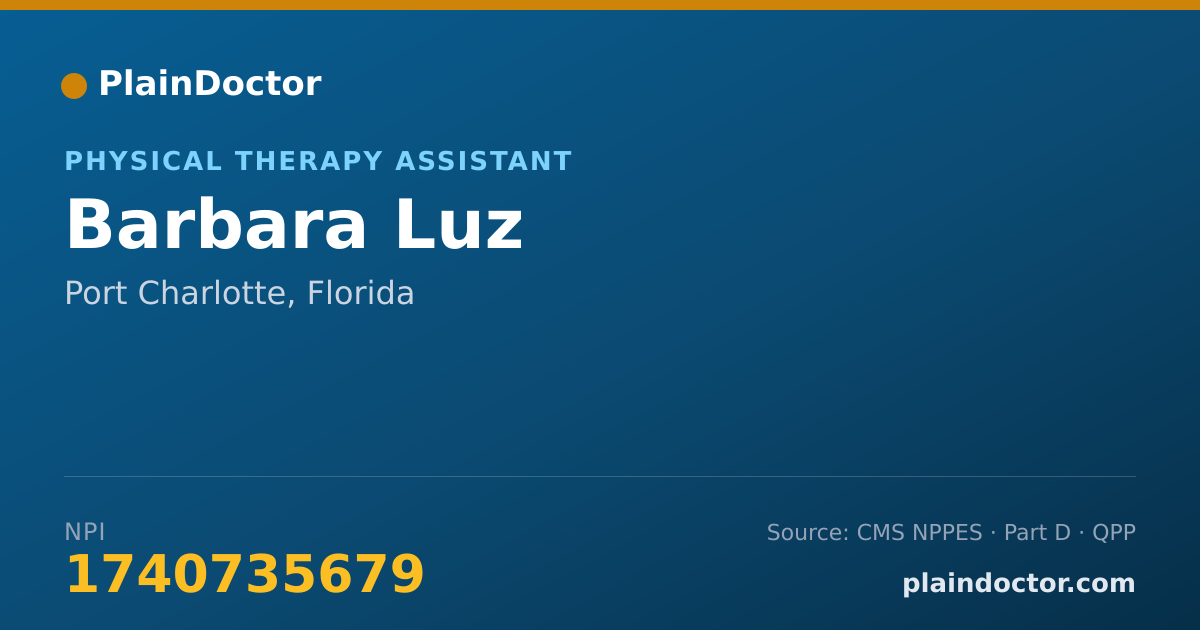 Shareable card for Barbara Luz - Behavior Technician, Port Charlotte, FL