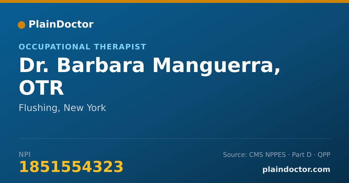 Shareable card for Barbara Manguerra, OTR - Occupational Therapist, Flushing, NY