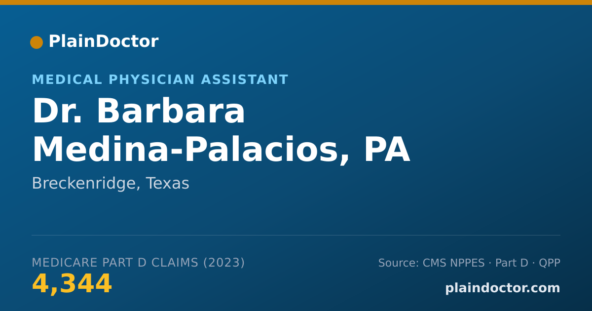 Shareable card for Barbara Medina-Palacios, PA - Medical Physician Assistant, Breckenridge, TX
