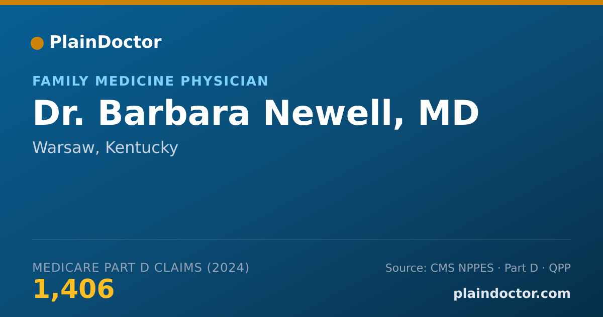 Shareable card for Barbara Newell, MD - Family Medicine Physician, Warsaw, KY