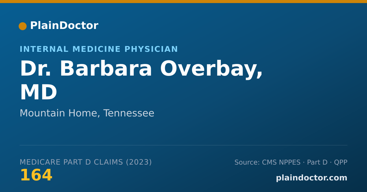 Shareable card for Barbara Overbay, MD - Internal Medicine Physician, Mountain Home, TN