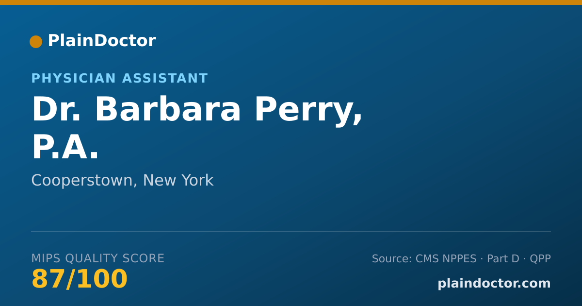Shareable card for Barbara Perry, P.A. - Physician Assistant, Cooperstown, NY