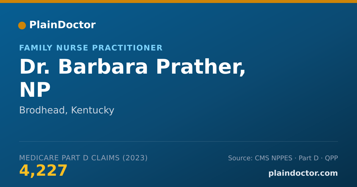 Shareable card for Barbara Prather, NP - Family Nurse Practitioner, Brodhead, KY