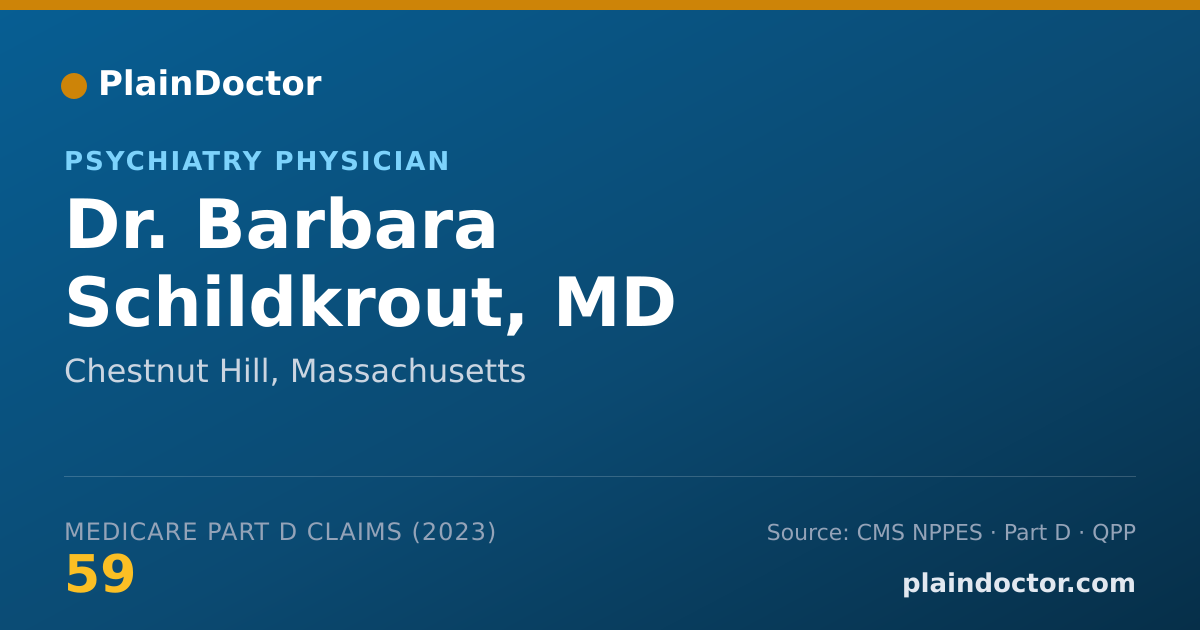 Shareable card for Barbara Schildkrout, MD - Psychiatry Physician, Chestnut Hill, MA