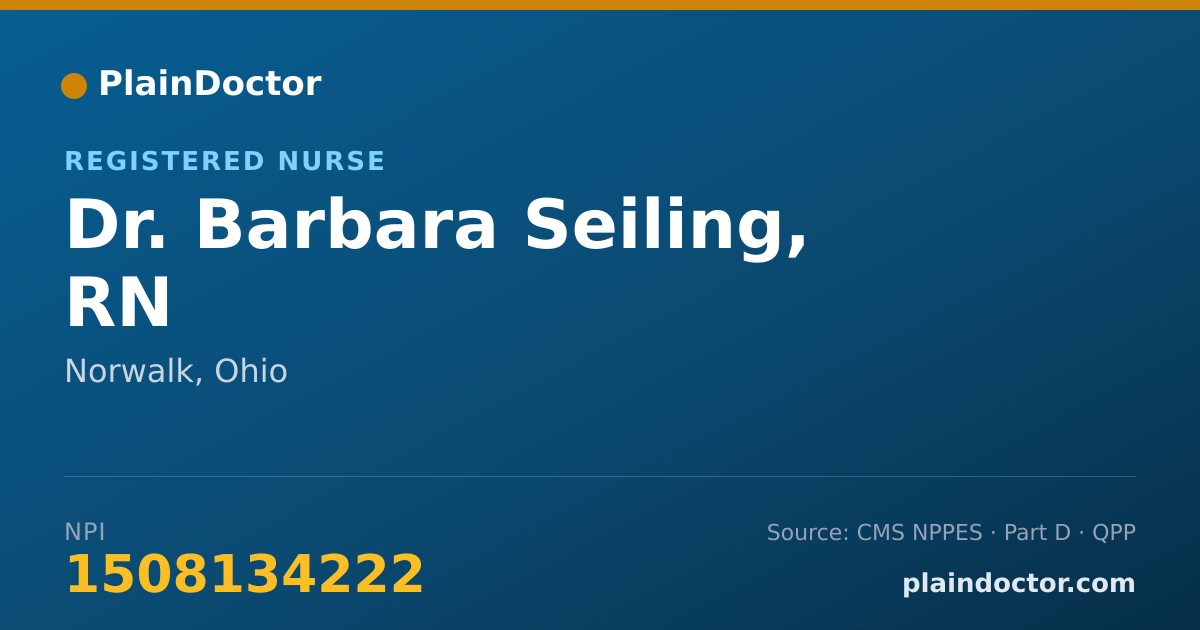 Shareable card for Barbara Seiling, RN - Registered Nurse, Norwalk, OH