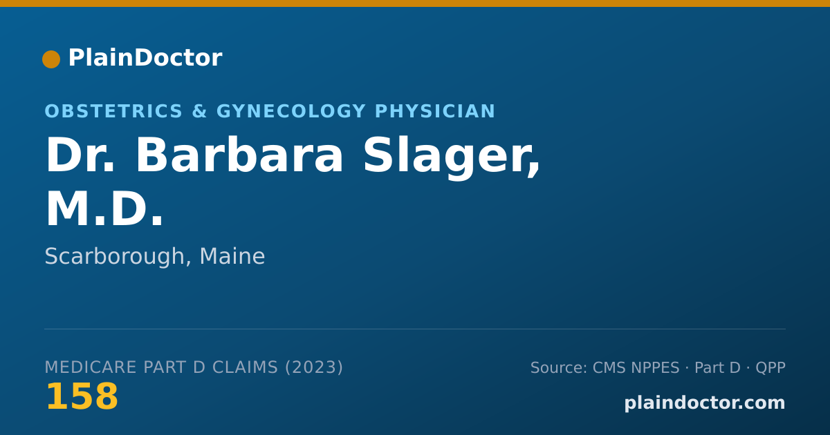 Shareable card for Barbara Slager, M.D. - Obstetrics & Gynecology Physician, Scarborough, ME