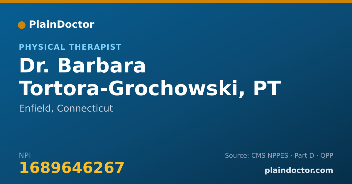 Shareable card for Barbara Tortora-Grochowski, PT - Physical Therapist, Enfield, CT
