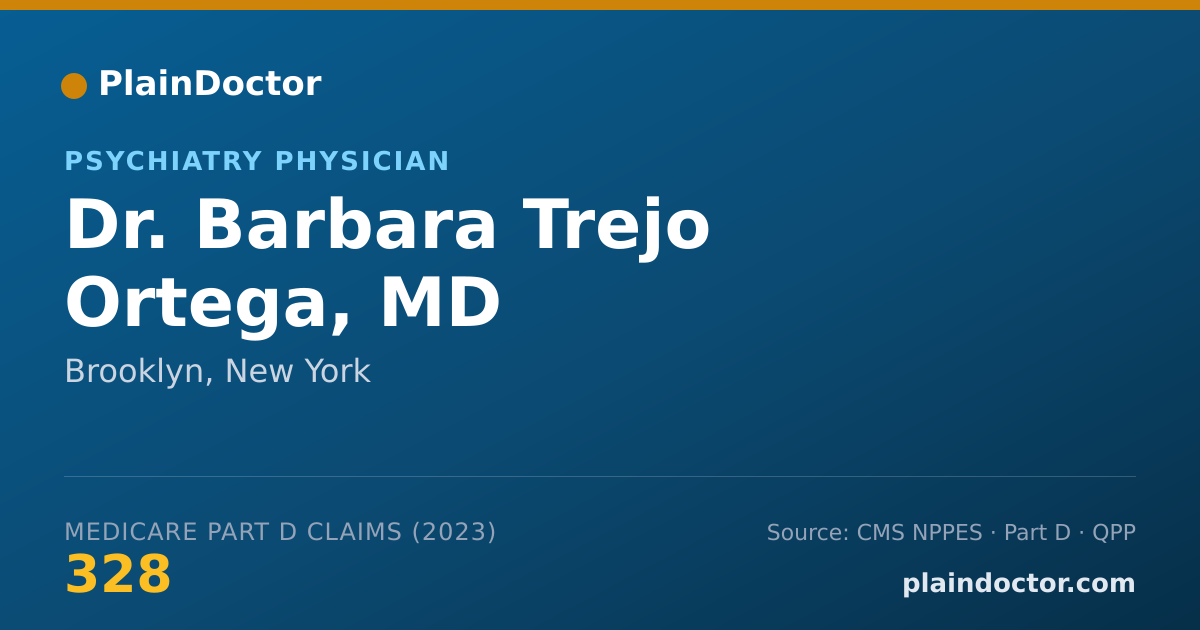 Shareable card for Barbara Trejo Ortega, MD - Psychiatry Physician, Brooklyn, NY