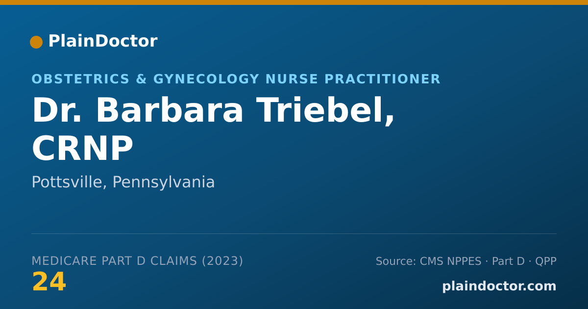 Shareable card for Barbara Triebel, CRNP - Obstetrics & Gynecology Nurse Practitioner, Pottsville, PA