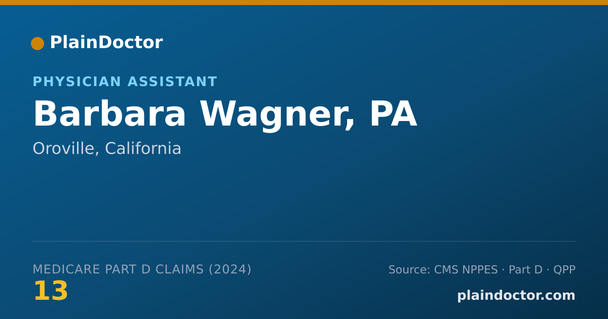 Shareable card for Barbara Wagner, PA - Physician Assistant, Oroville, CA