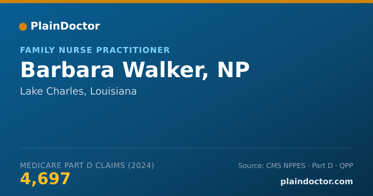 Shareable card for Barbara Walker, NP - Family Nurse Practitioner, Lake Charles, LA