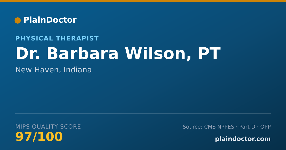 Shareable card for Barbara Wilson, PT - Physical Therapist, New Haven, IN